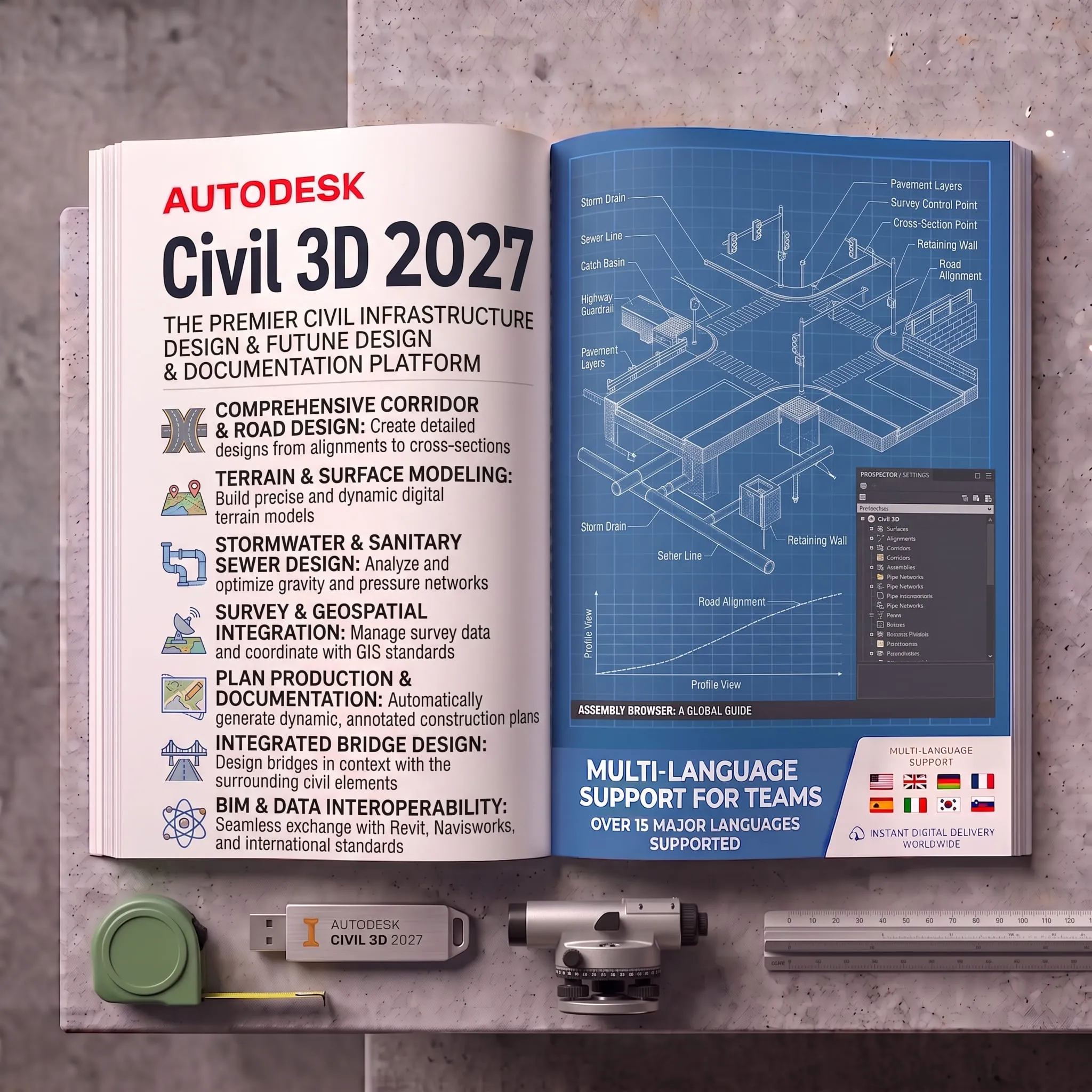 Autodesk Civil 3D 2023–2026 | Лицензия на 6 месяцев (Windows)