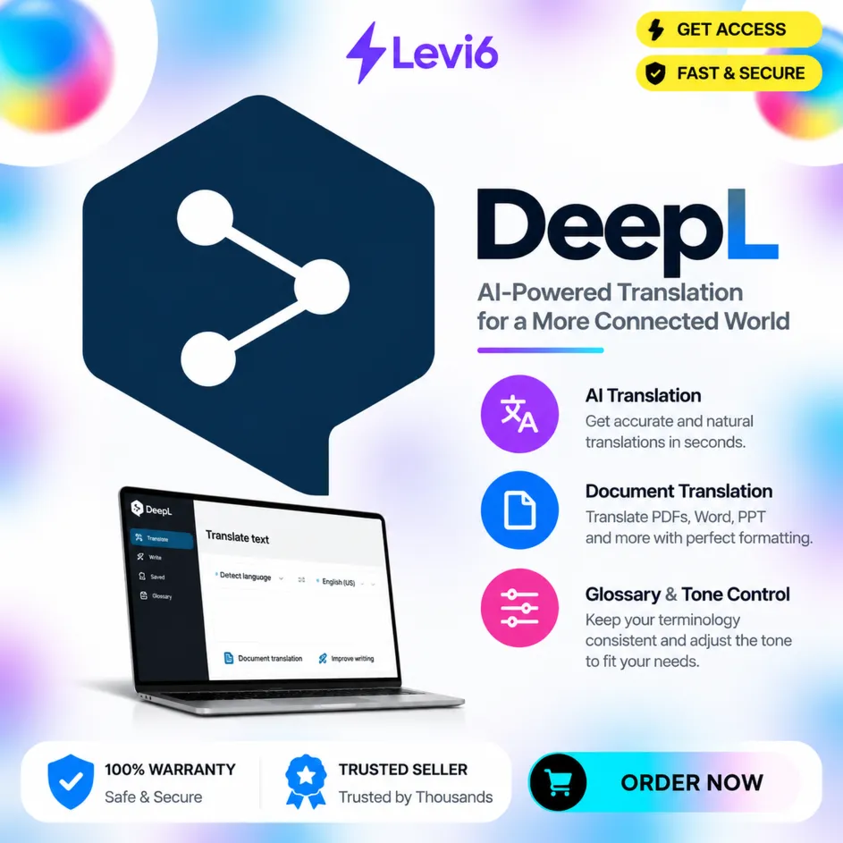DeepL PRO: Ultimate + Write Pro 1MONTH,Private Account