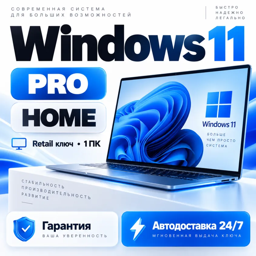 Windows 11 PRO / HOME | Retail-ключ | Гарантия | Мгновенная доставка 24/7