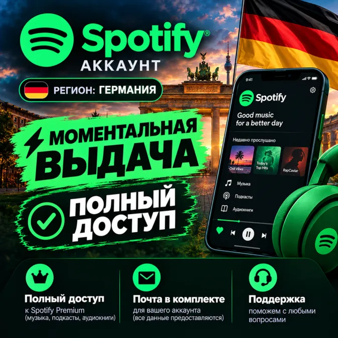 Готовый Spotify Аккаунт | Германия DE