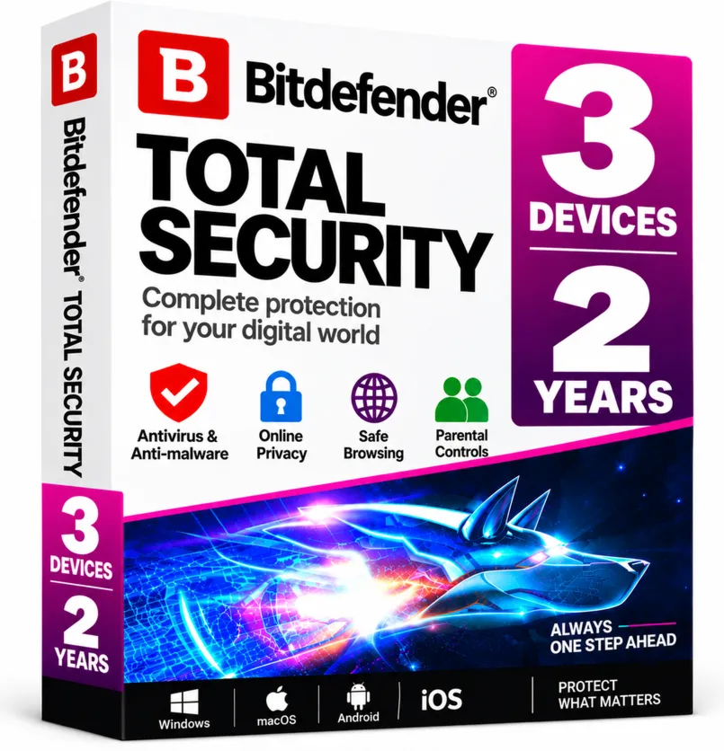 Bitdefender Total Security  3 Device 2 Years