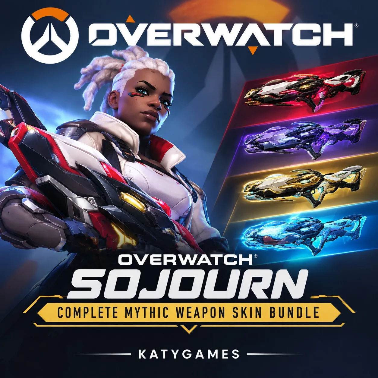 Overwatch ⭐️ Sojourn Complete Mythic Weapon Skin Bundle⭐️Xbox/PC/PS