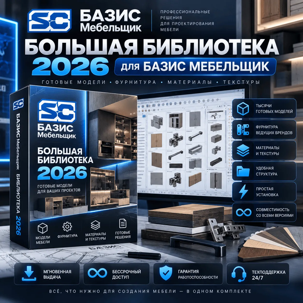 Большая библиотека 2026 для Базис Мебельщик