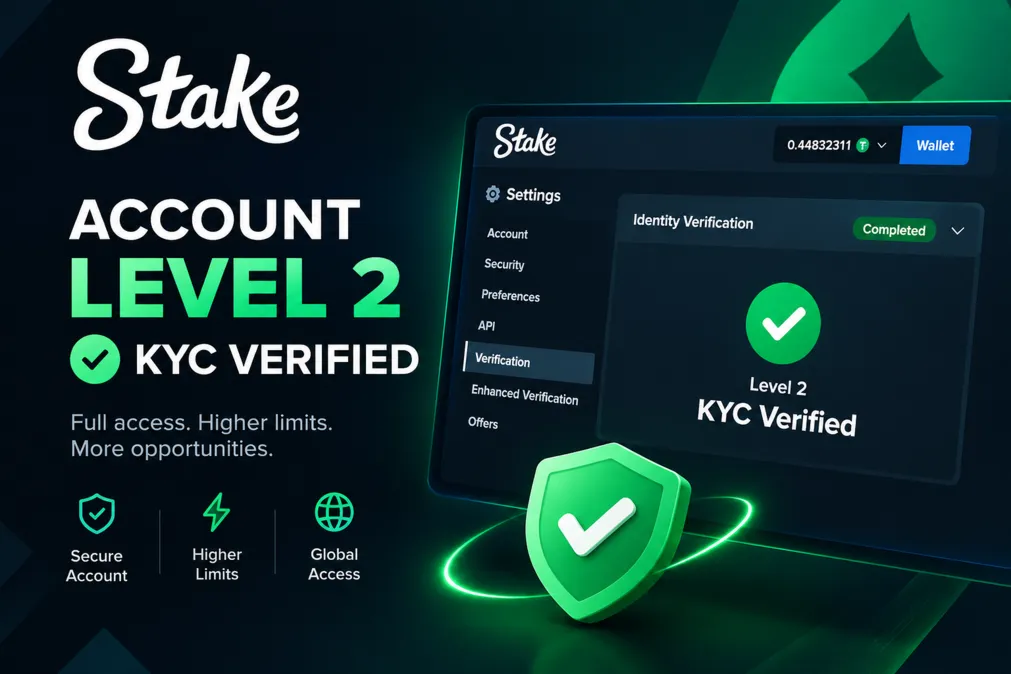 АККАУНТ STAKE УРОВНЯ 2 — KYC ПРОЙДЕН