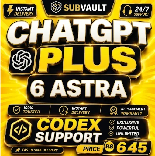 [24/7] CHATGPT PLUS 6 ASTRA | CODEX | PRO 20X | BUSINESS | GO | SUBSCRIPTION/RENEWAL