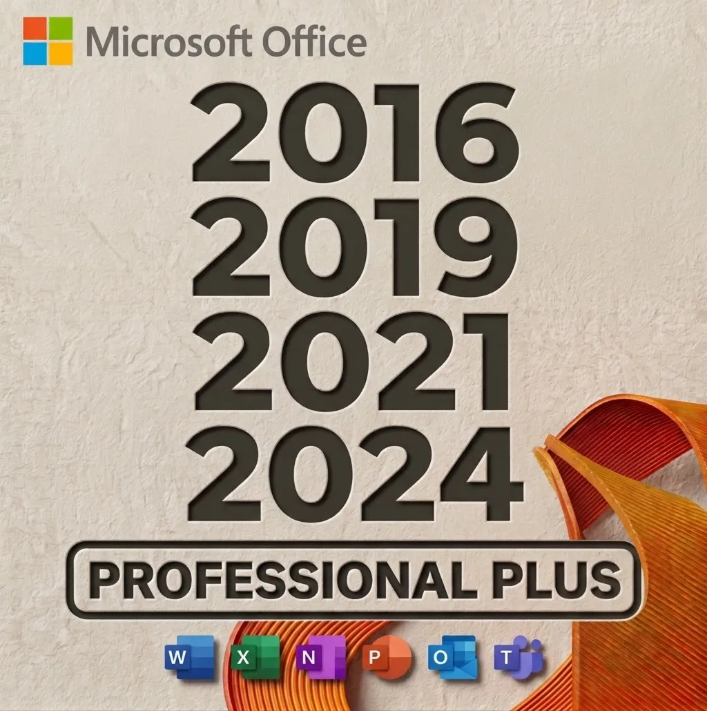 Office 2024/21/19/16 Professional Plus keys for Windows Global