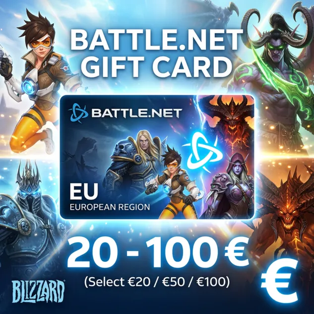 Карта Battle.net Gift Card | EU | 20-100€ | АВТОДОСТАВКА