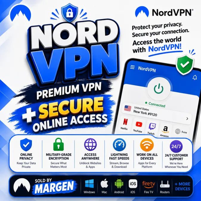 Nord VPN Premium VPN • 3 Months - 5 Years Sub • Warranty • Fast Delivery NordVPN NVPN