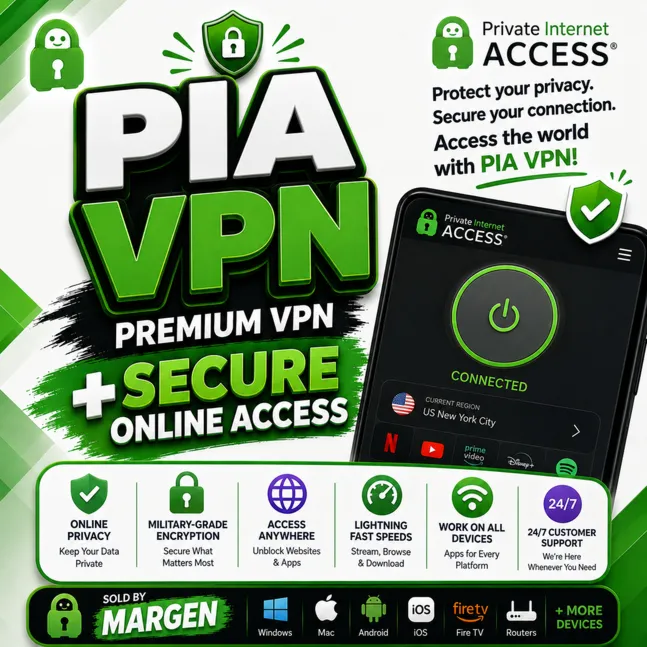 PIA VPN 1 - 3 Years I Pia VPN I Fast Delivery I Cheap