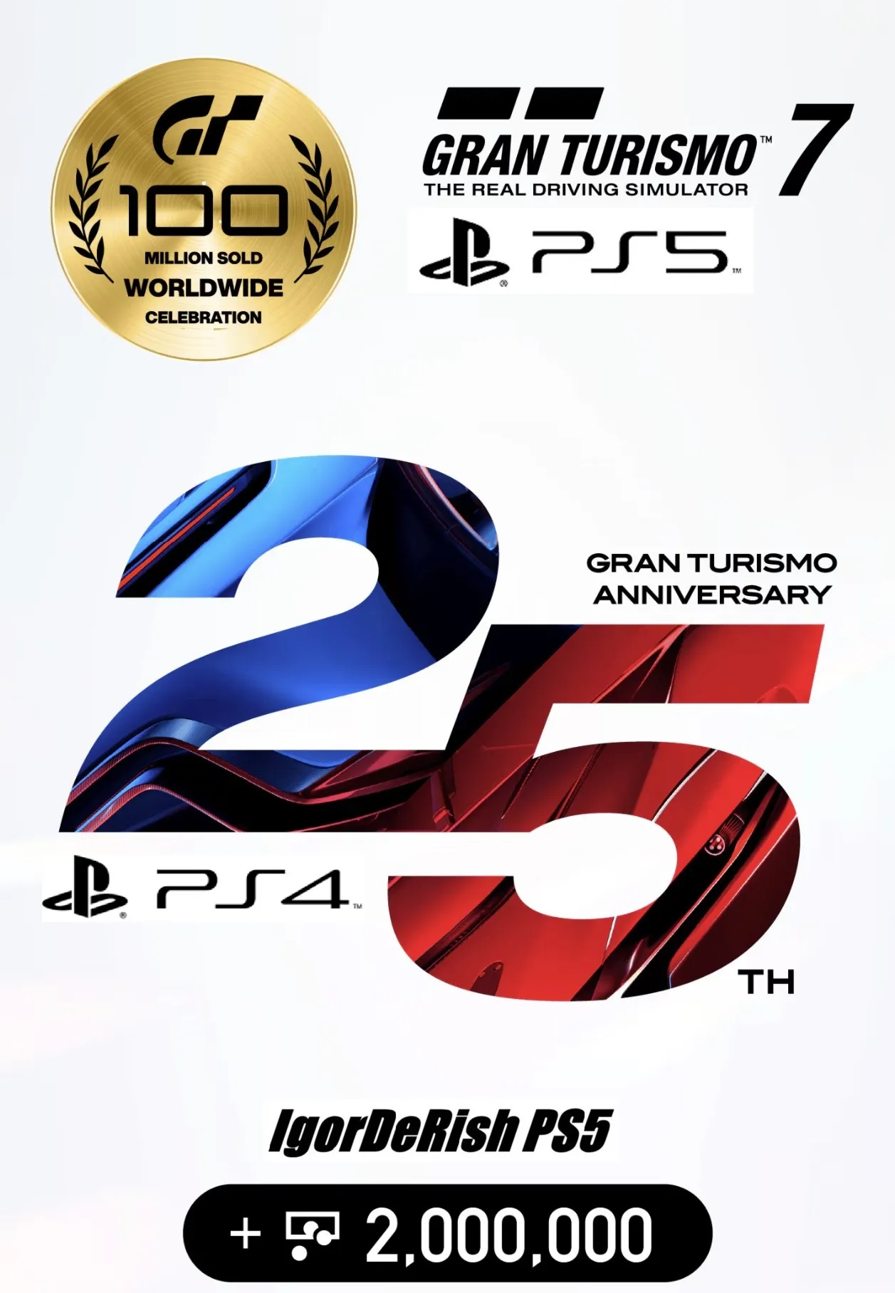 Gran Turismo 7 25th Anniversary Edition (PS4 PS5) Покупка Игры НА ВАШ Акаунт