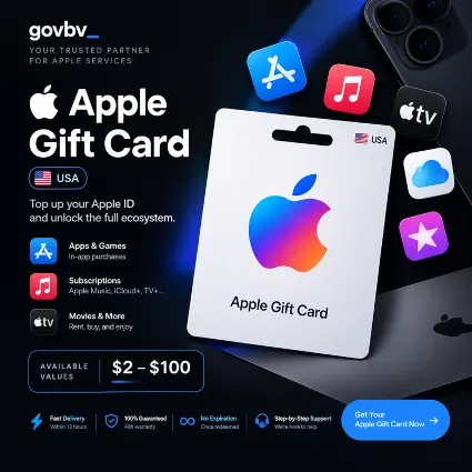 🔥 Подарочная карта Apple США ($4-$100) — Мгновенная доставка|Для App Store и iTunes