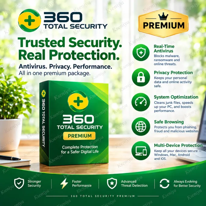 (АККАУНТ) 360 Total Security Premium 1 год Global