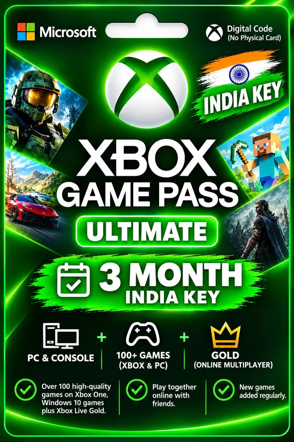 Xbox Game Pass Ultimate 3 Month Xbox Live Key INDIA
