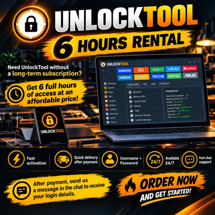 UNLOCKTOOL — АРЕНДА НА 6 ЧАСОВ