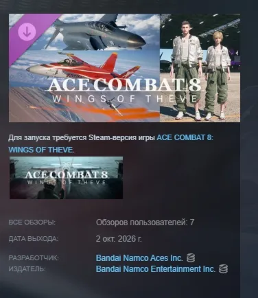 ACE COMBAT 8 - Customizable Cosmetic Set DLC Автодоставка Steam Россия Мгновенно