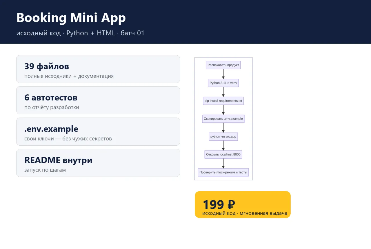 Booking Mini App — исходный код