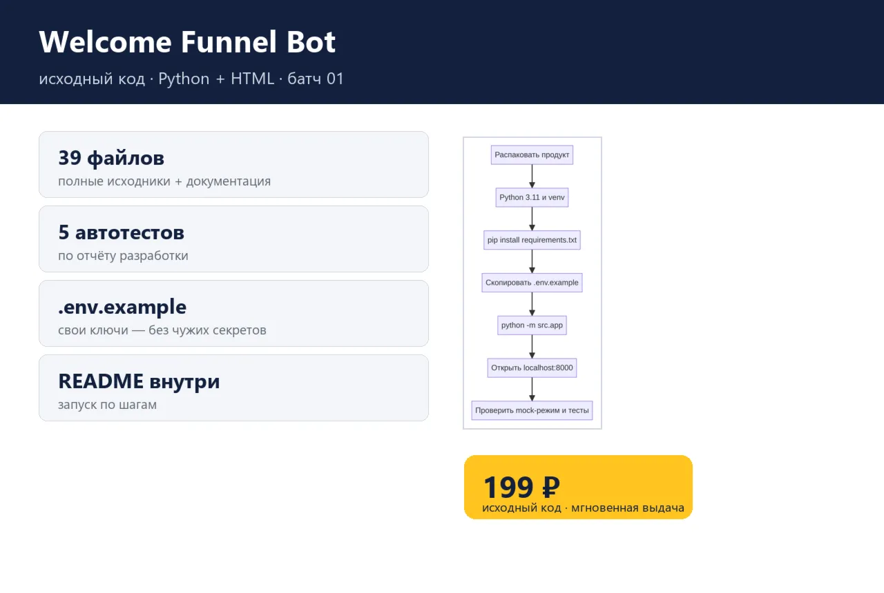 Welcome Funnel Bot — исходный код