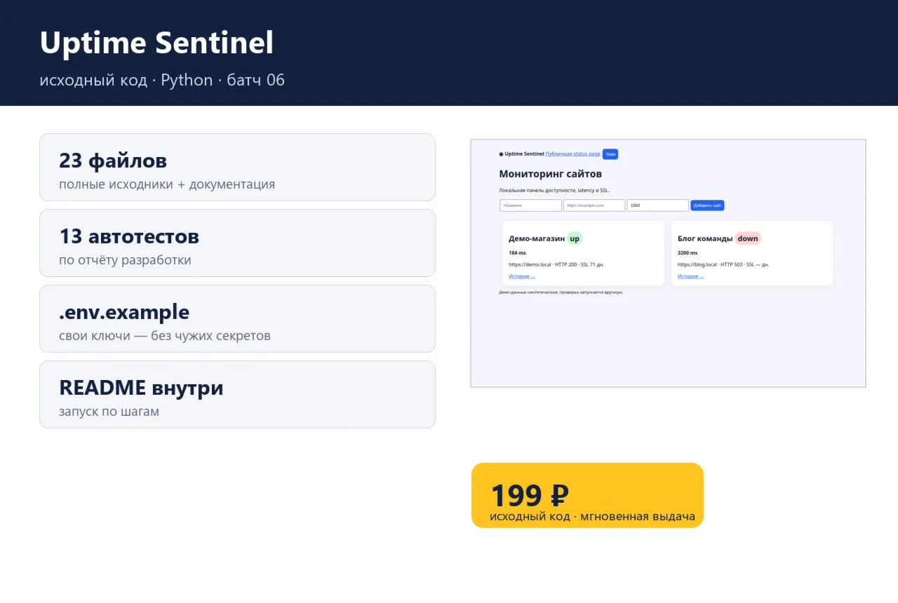Uptime Sentinel — исходный код