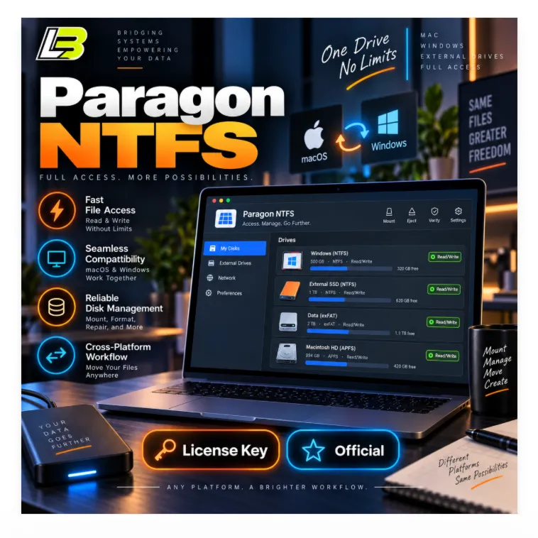 Официальная привязка к персональной учетной записи Paragon NTFS for Mac