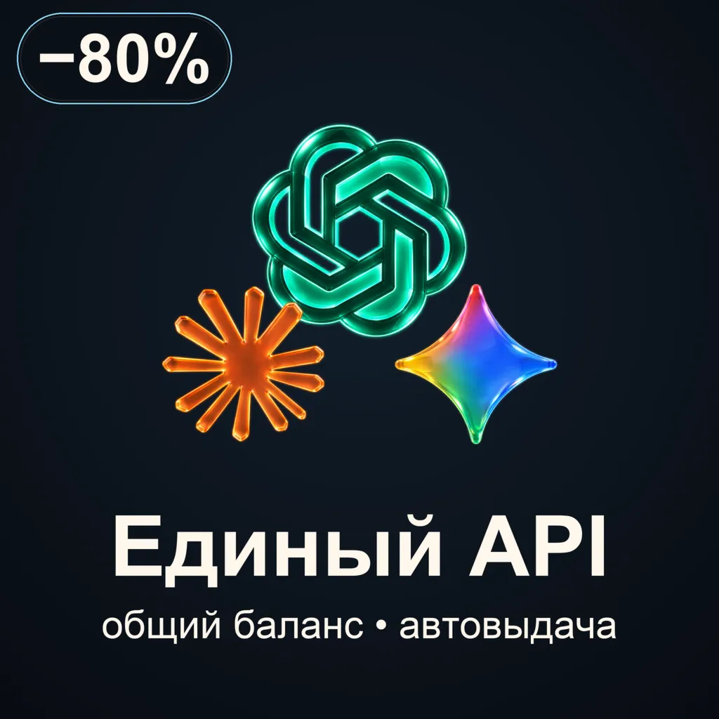 70+ нейросетей | Единый API и баланс | Автовыдача