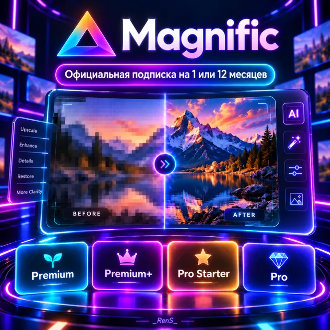 ⭐Magnific | Подписка на ВАШ АККАУНТ 1/12 месяцев