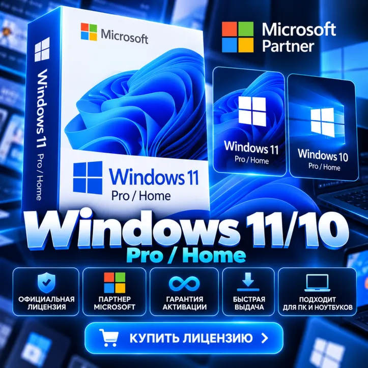 Windows 11/10 Pro/Home | Гарантия | Партнер Microsoft