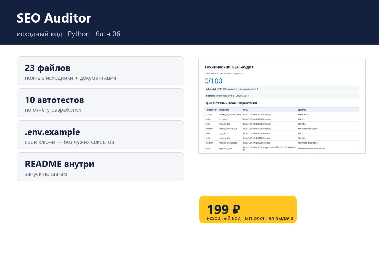 SEO Auditor — исходный код