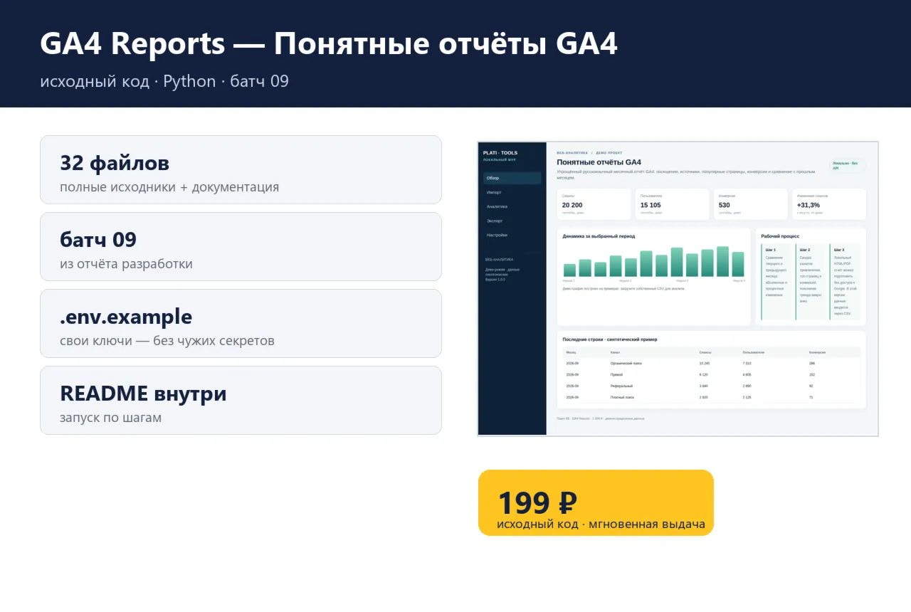 GA4 Reports — Понятные отчёты GA4 — исходный код