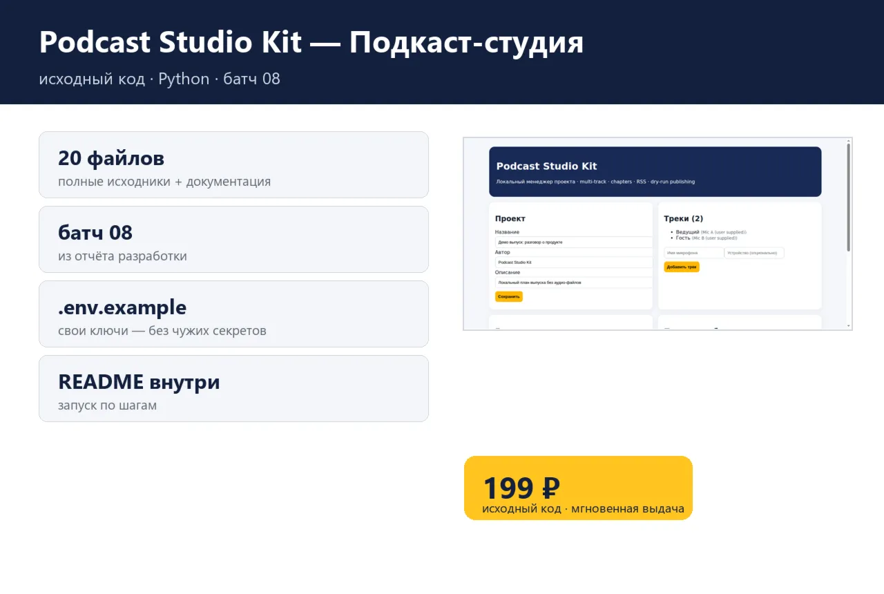 Podcast Studio Kit — Подкаст-студия — исходный код