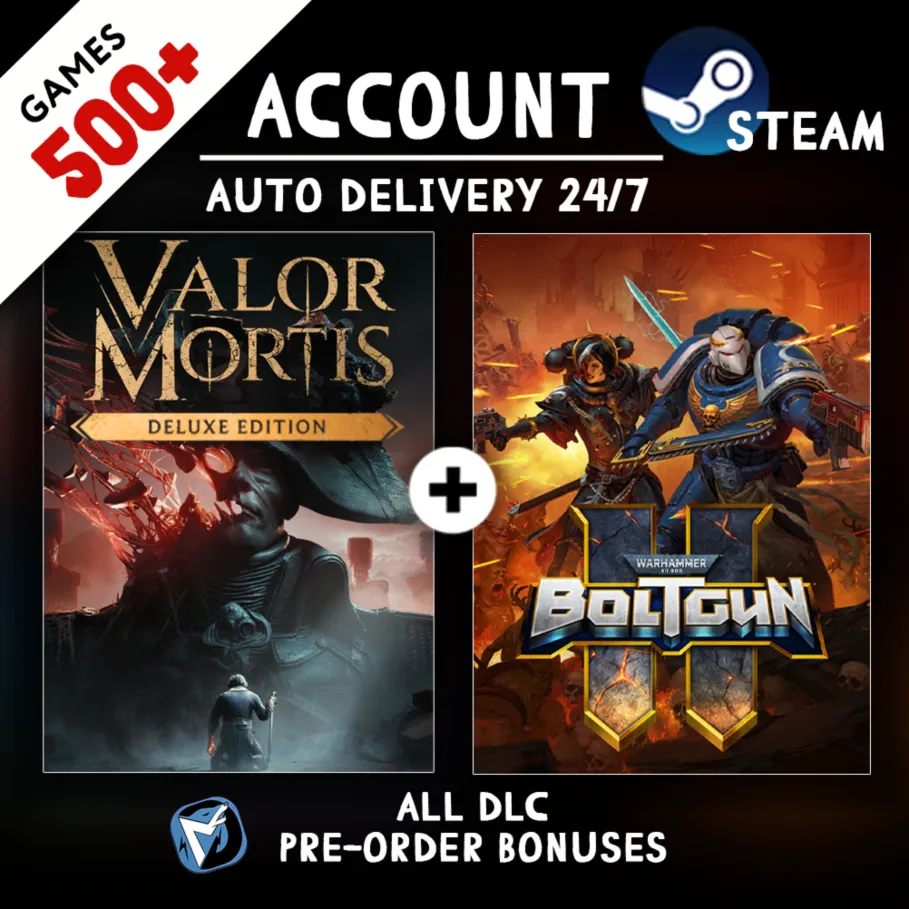 Valor Mortis Deluxe Edition + Warhammer 40,000: Boltgun 2 + 500 ИГР STEAM АККАУНТ