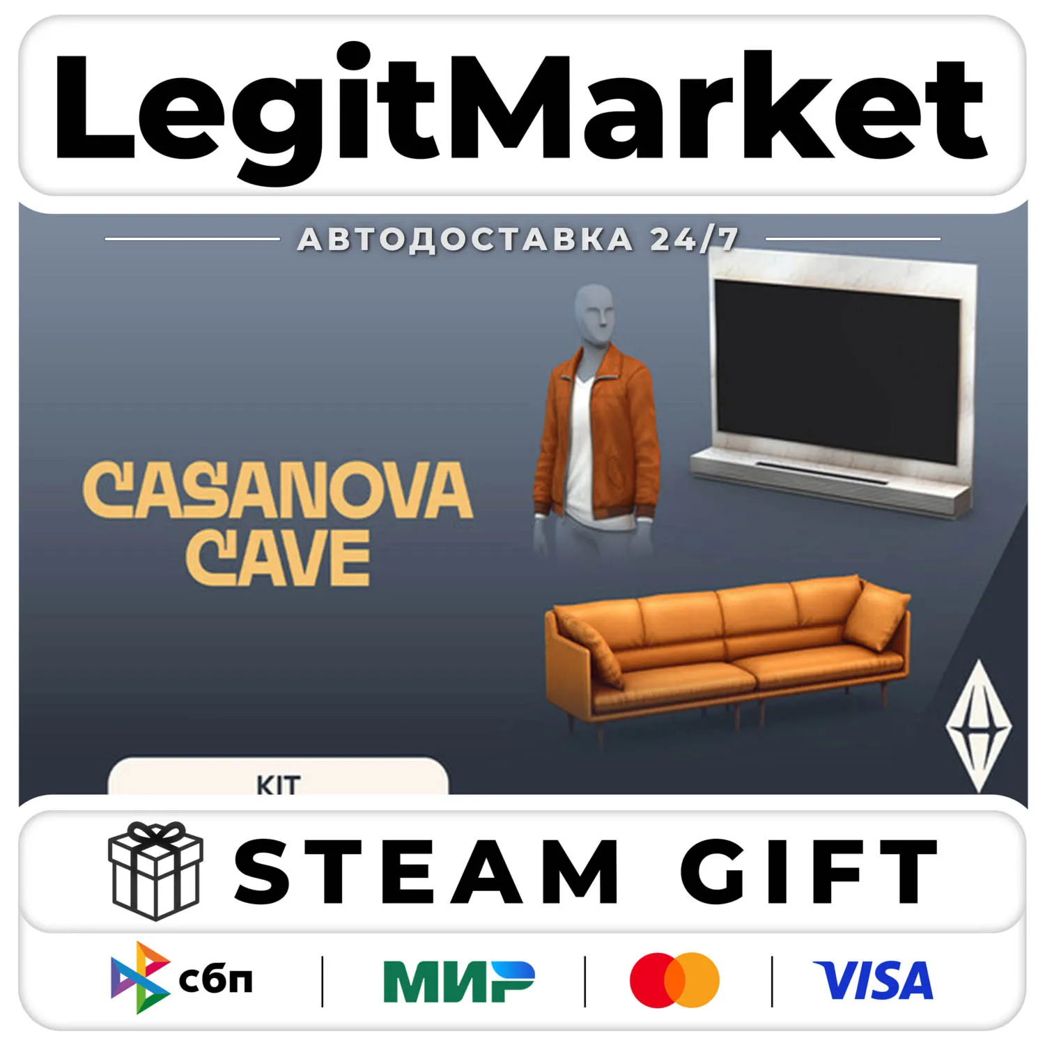 DLC The Sims 4 Casanova Cave Kit / Steam Авто / РУ + МИР