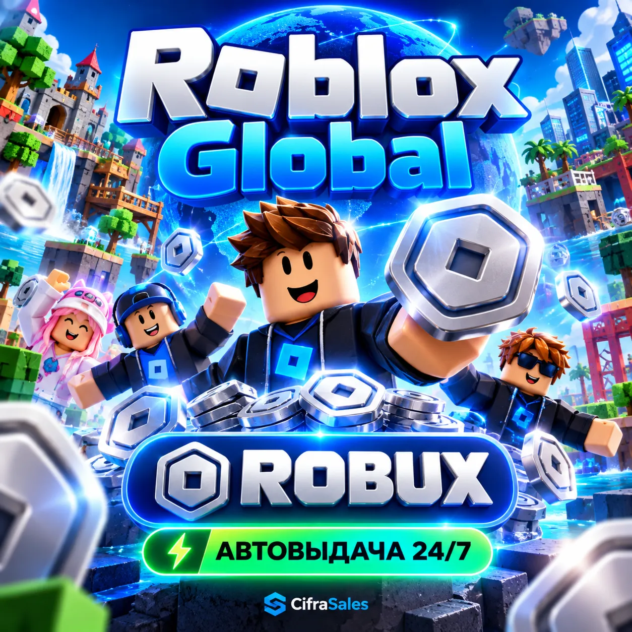 Roblox Global — Robux | код | Автовыдача 24/7