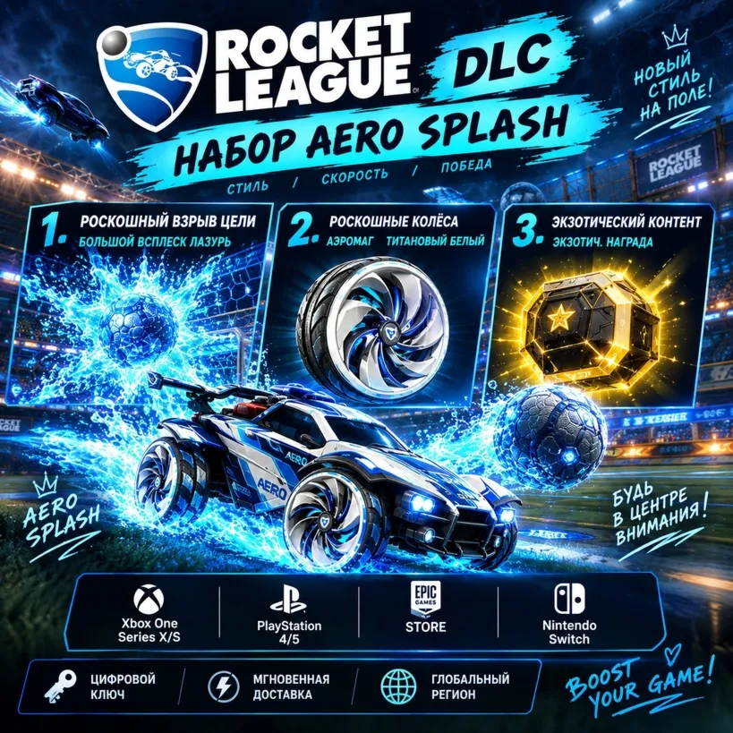 Rocket League DLC Набор Aero Splash (in-game)