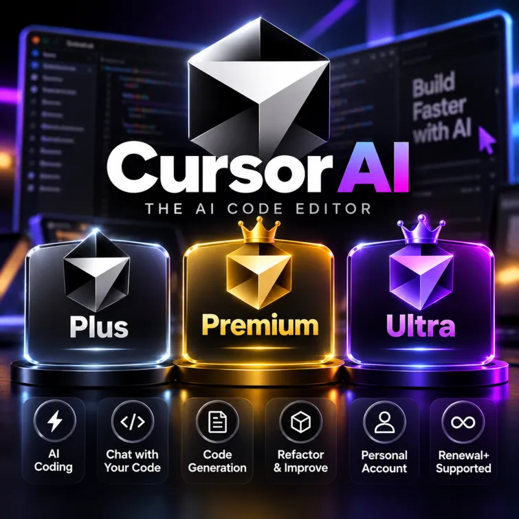 Cursor AI Plus | Премиум на 1 месяц | Продление + Персональная учетная запись