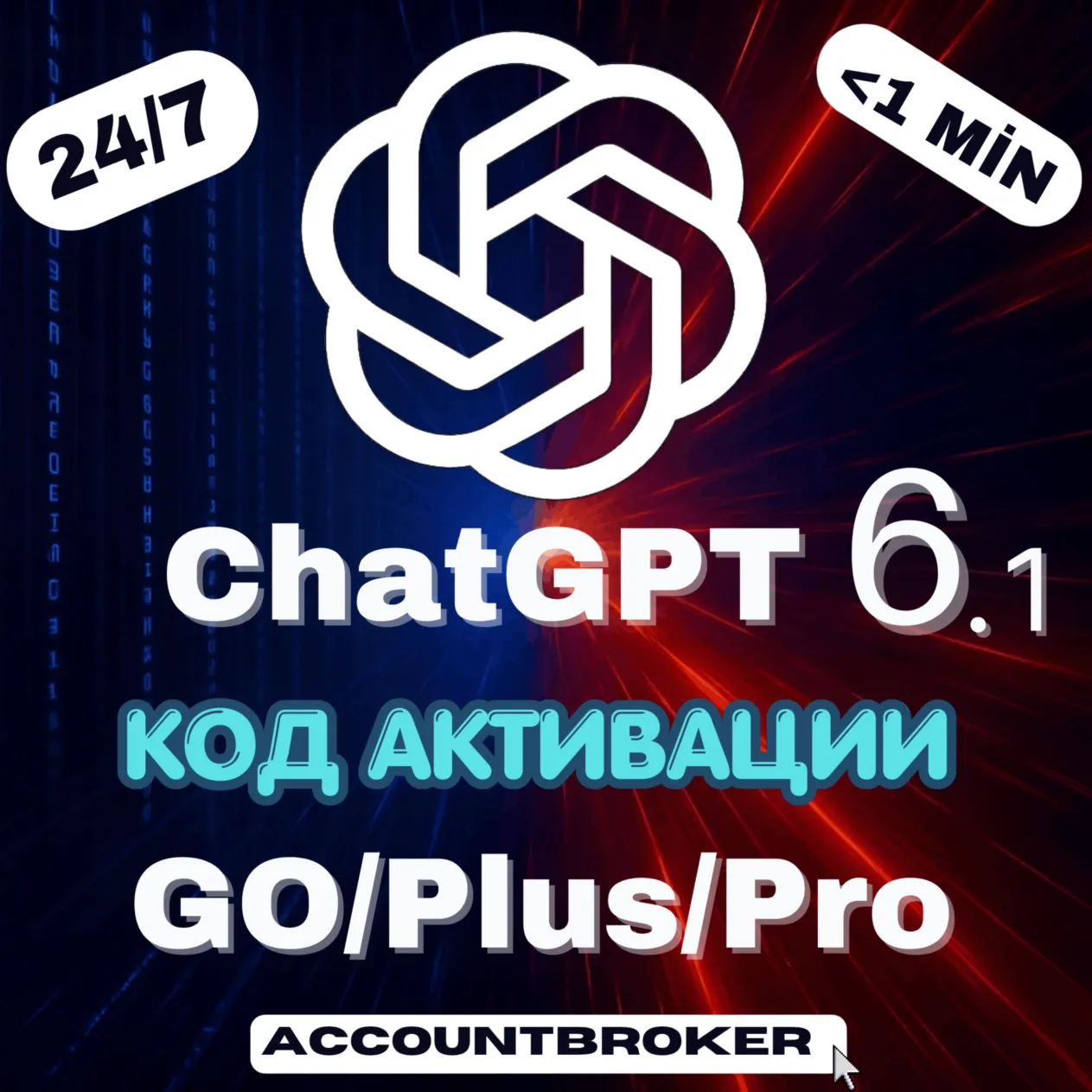 [24/7] ChatGPT 6.1+ 6 1M | PLUS | GO | PRO 100/200 | Код Активации | Авто Доставка