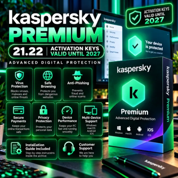 Kaspersky Premium 21.22 + Ключи (до 2027 года)