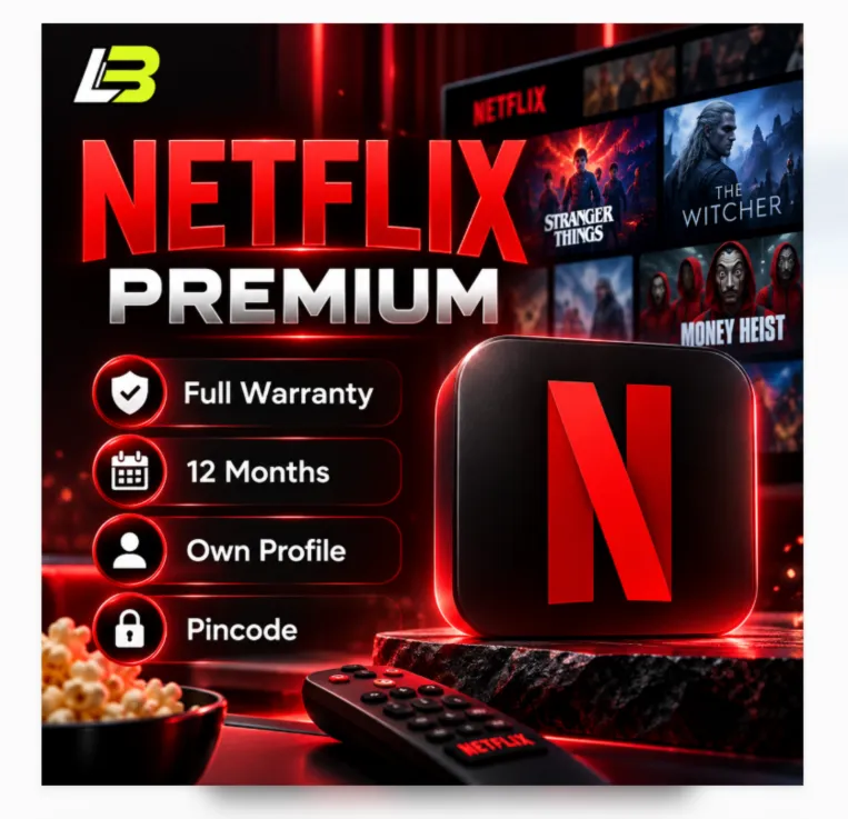 Netflix Premium — имя профиля пользователя (12 месяцев)