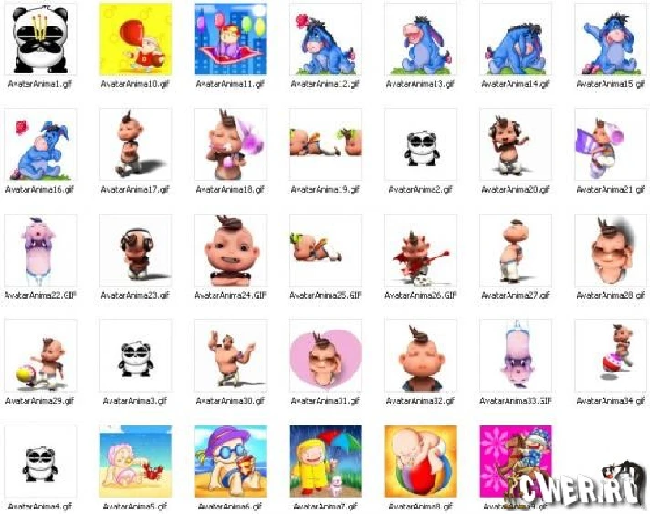 27 animated avatars sized 100x120 and 128x128