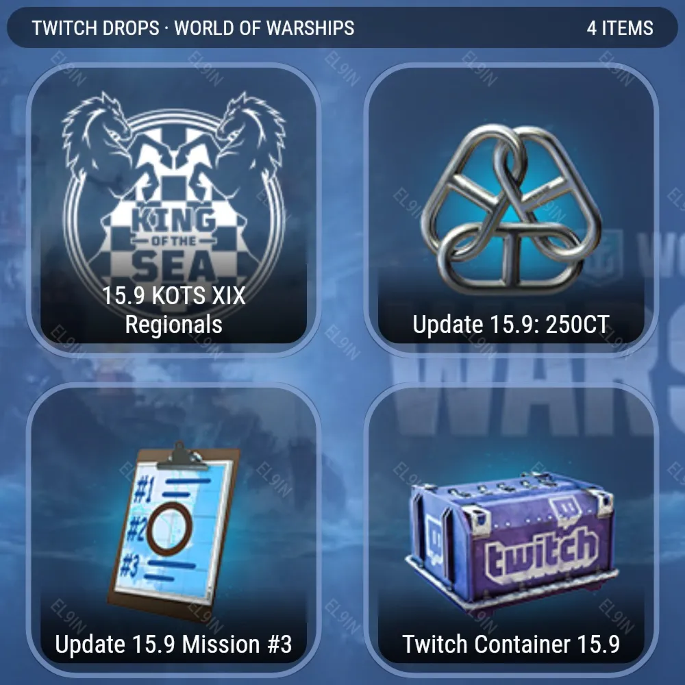 🏆World of Warships🏆Твич Дропсы💫4 предметов + 🎁