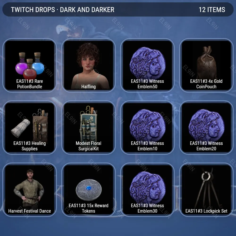 🏅Dark and Darker✅Твич Дропсы🌌12 предметов + 🎁