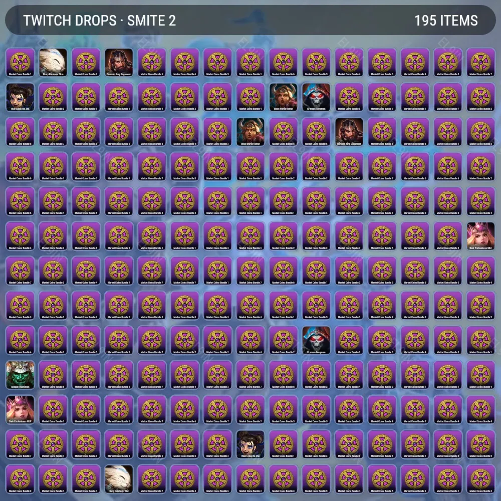🎉SMITE 2💫Твич Дропсы🎶195 предметов + 🎁