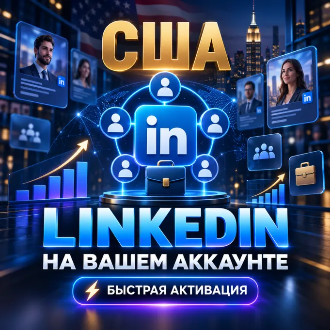USA Виртуальная платёжная карта для оплаты LinkedIn | На вашем аккаунте