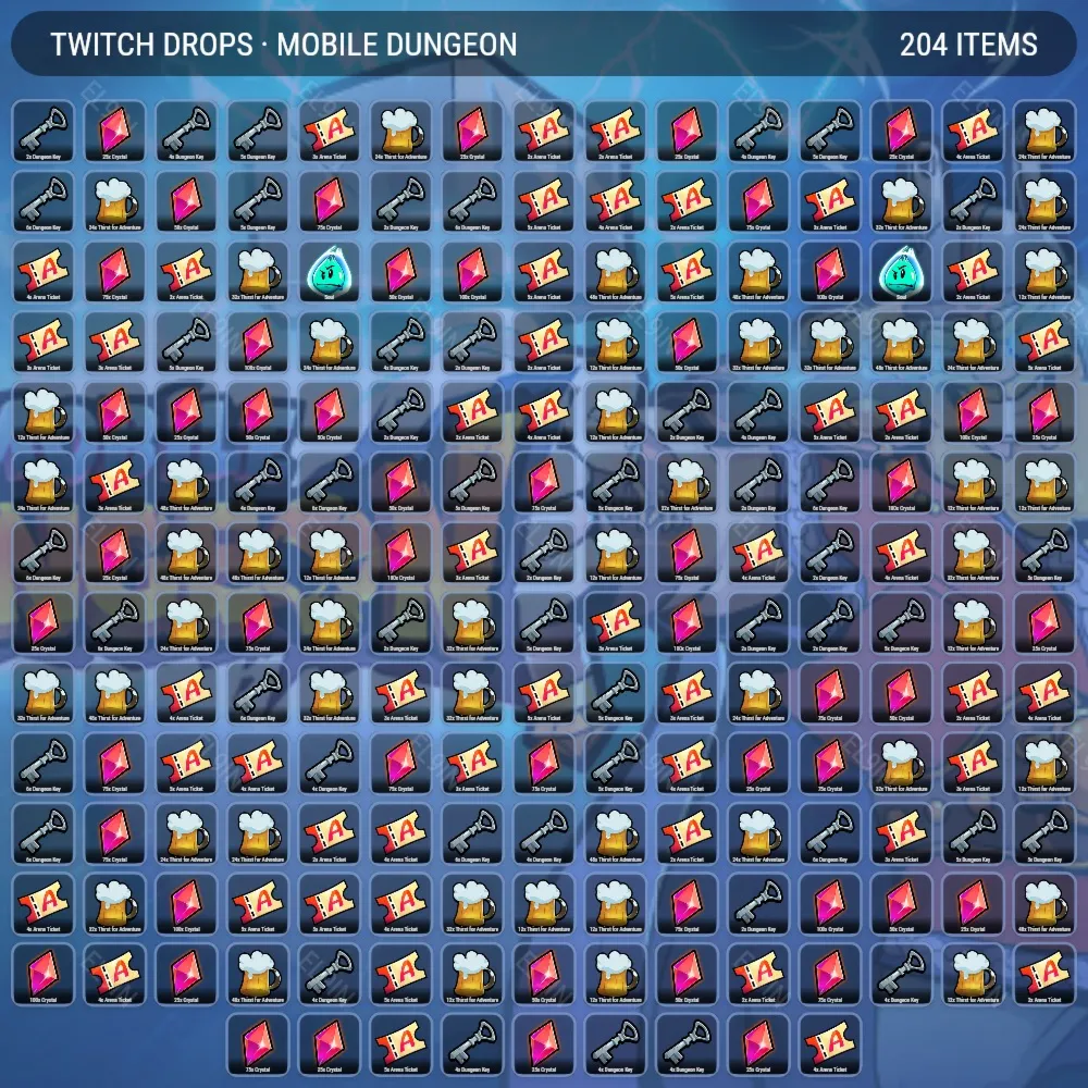 🎉Mobile Dungeon🎁Твич Дропсы🎶204 предметов + 🎁
