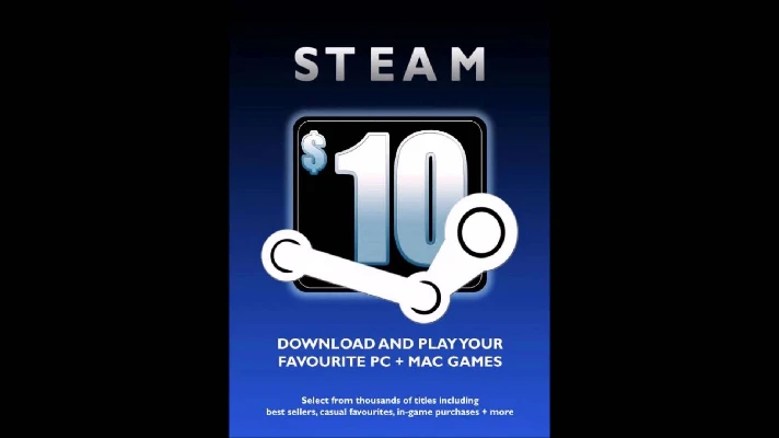 10 Steam Wallet Gift Cards - Redeem