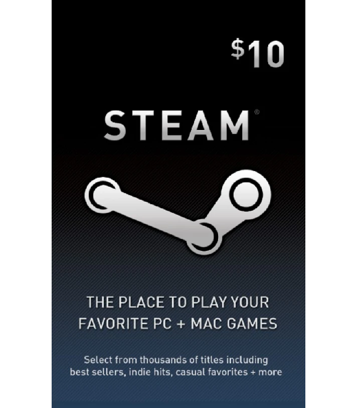 10 Steam Wallet Gift Cards - Redeem