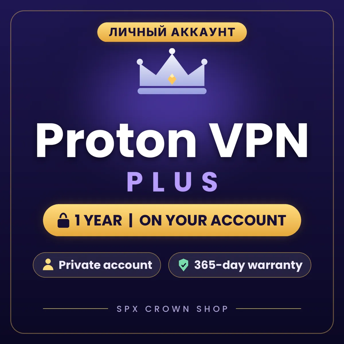 Proton VPN Plus 12 месяцев на ваш аккаунт - Быстрая активация - Гарантия
