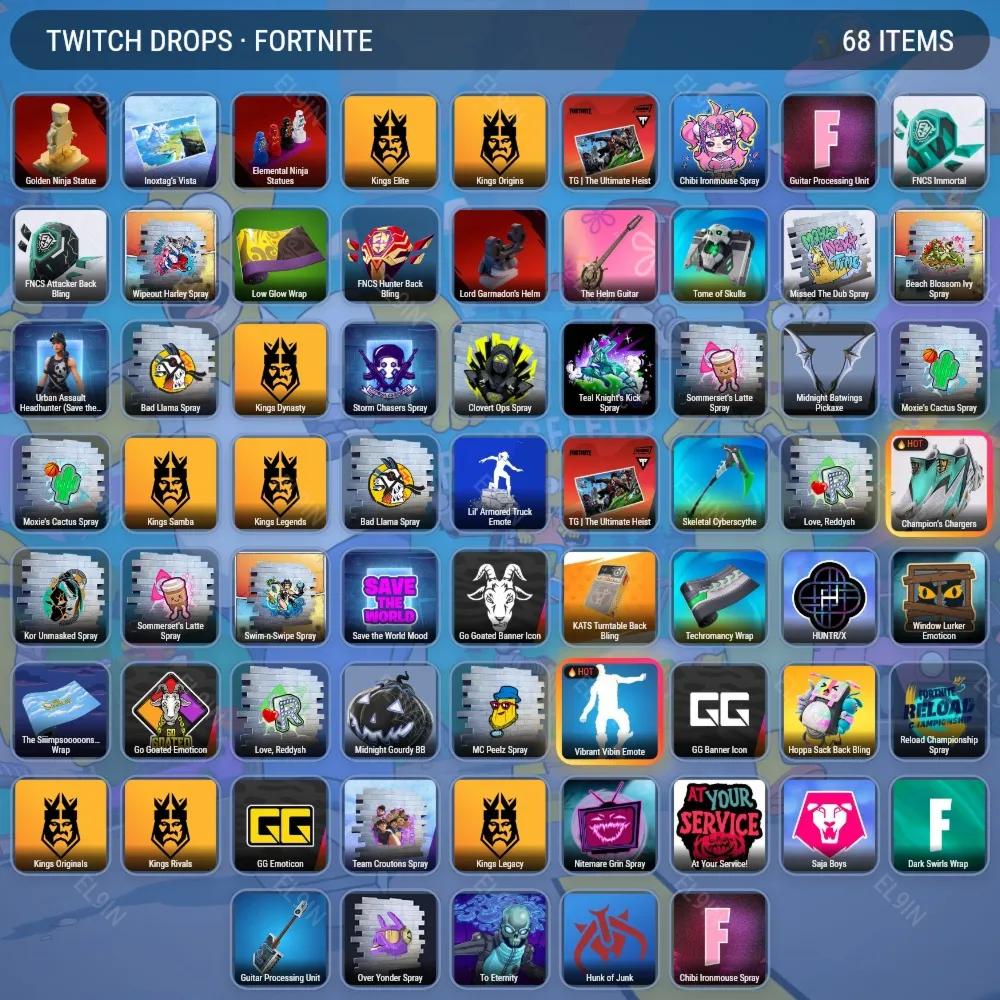 💎Fortnite💎Твич Дропсы✨68 предметов + 🎁
