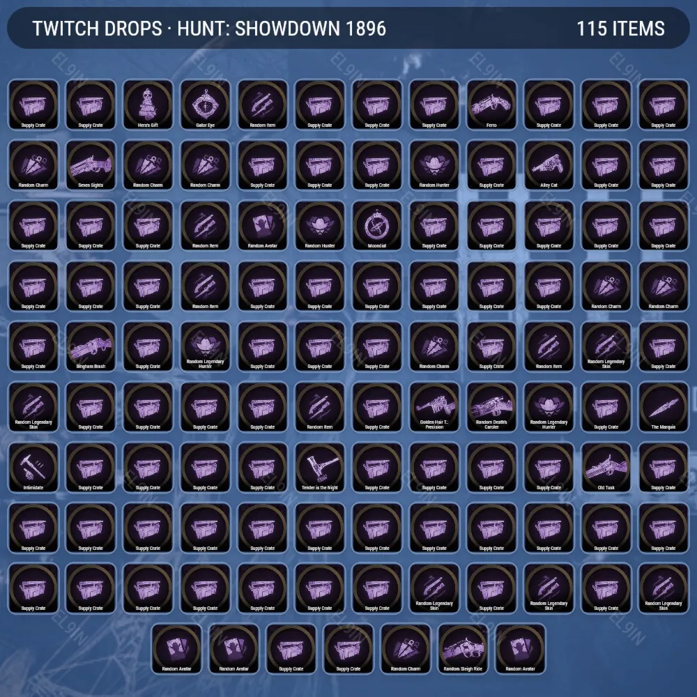 🏆Hunt: Showdown 1896🎈Твич Дропсы🎶115 предметов + 🎁