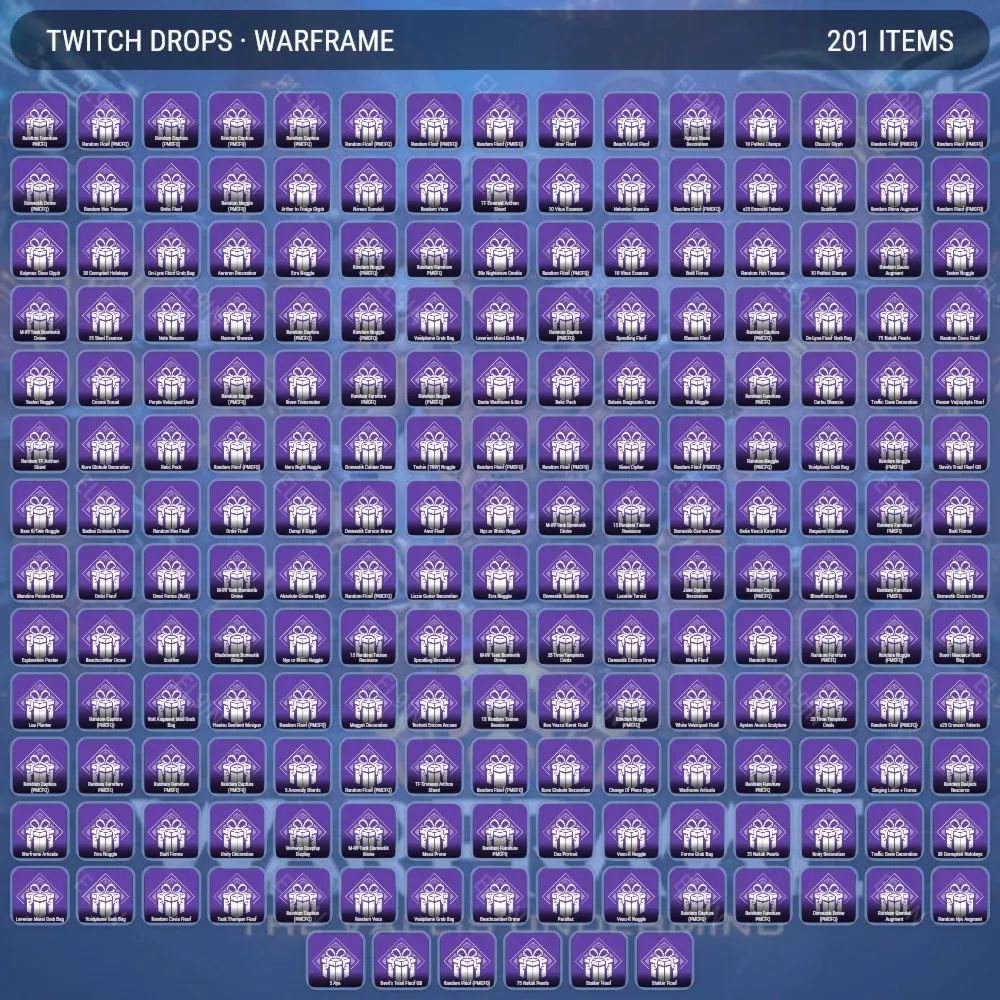 ⚜️Warframe🎖️Твич Дропсы💥204 предметов + 🎁