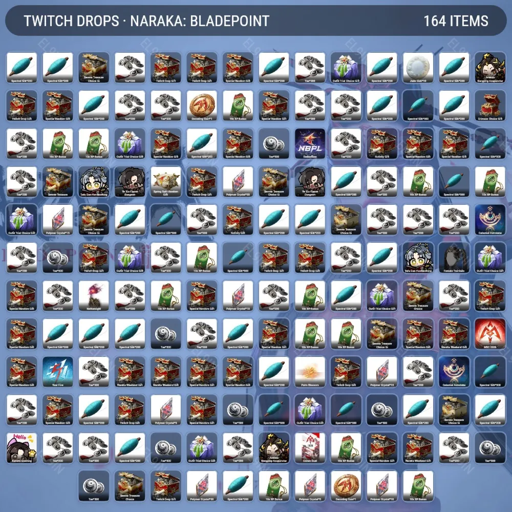 📈NARAKA: BLADEPOINT🔥Твич Дропсы💎164 предметов + 🎁